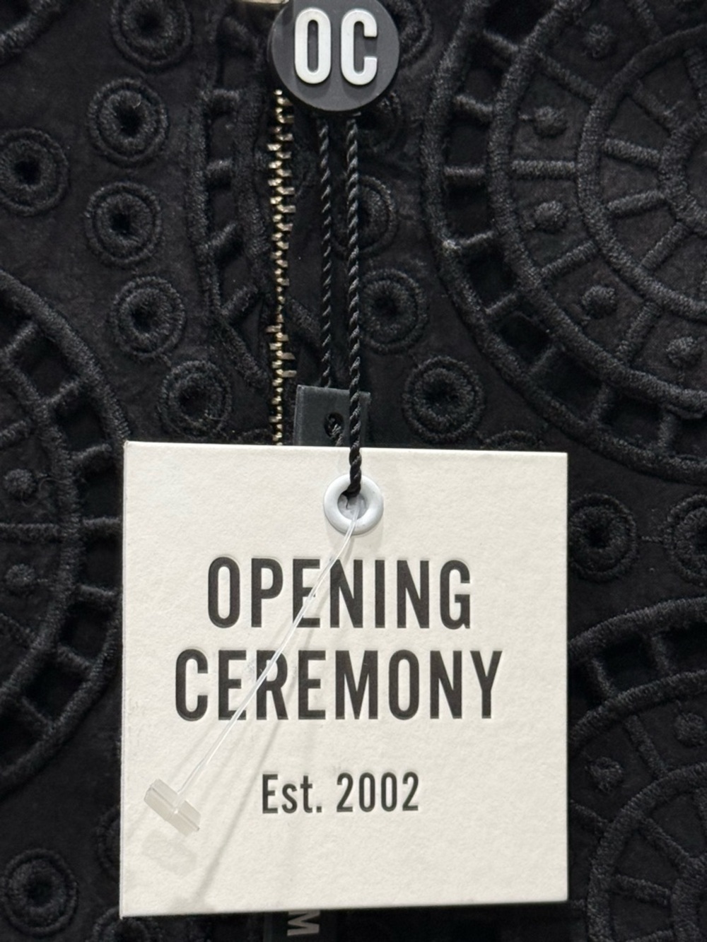 Opening Ceremony Women’s Size M Textured Eyelet Bomber Jacket NWT - Picture 5 of 7